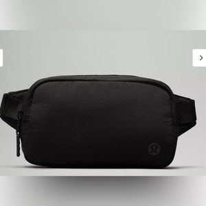 Lulu lemon black nylon belt bag